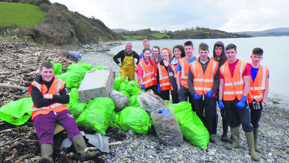 Bantry's coastal clean-up project is well supported Image