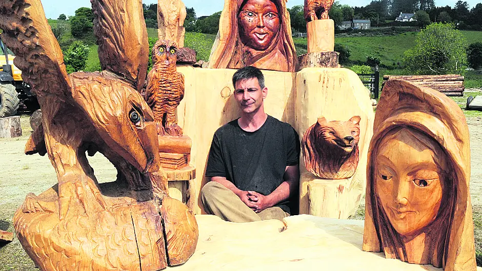 Nathan's wooden sculptures ‘release the sunlight' Image