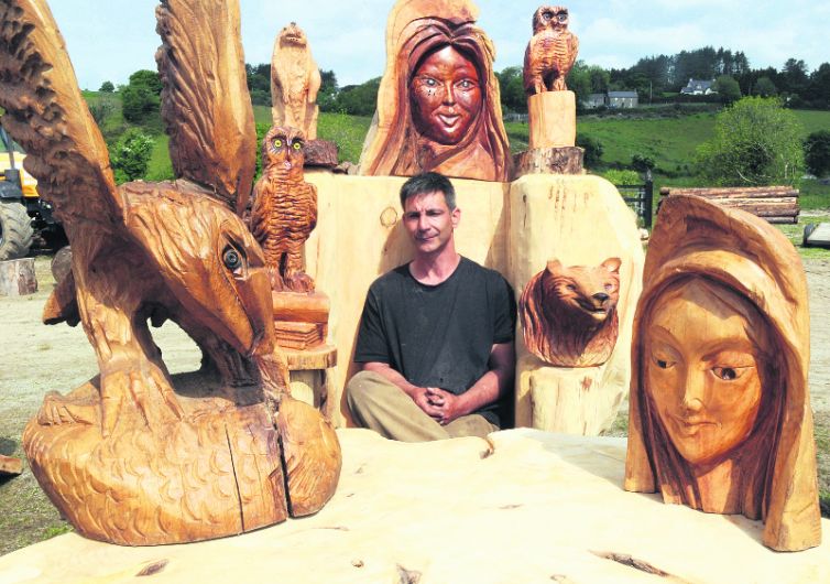 Nathan's wooden sculptures ‘release the sunlight' Image