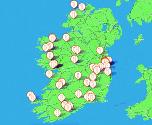 Local restaurants on interactive food map Image