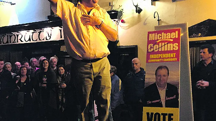 With no party machine, Collins relied on his own savings and getting the community behind him Image