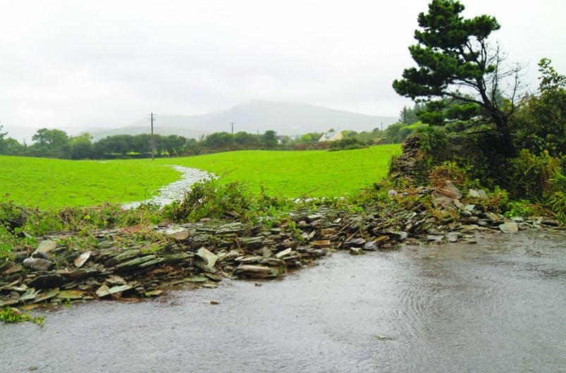 Famine wall is demolished as torrential floods strike Beara Image