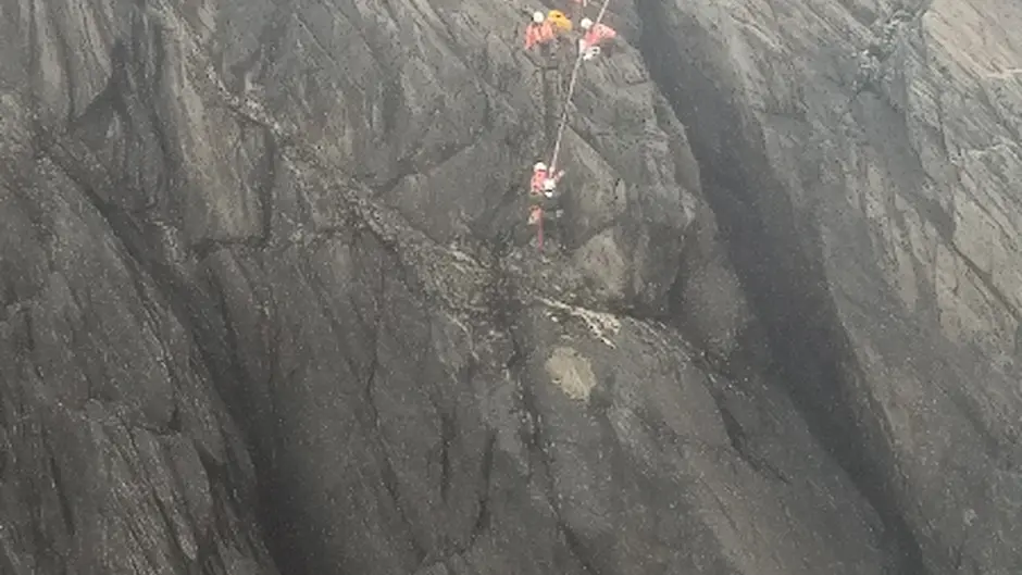 RNLI lifeboat in cliff rescue at Dursey Sound today Image