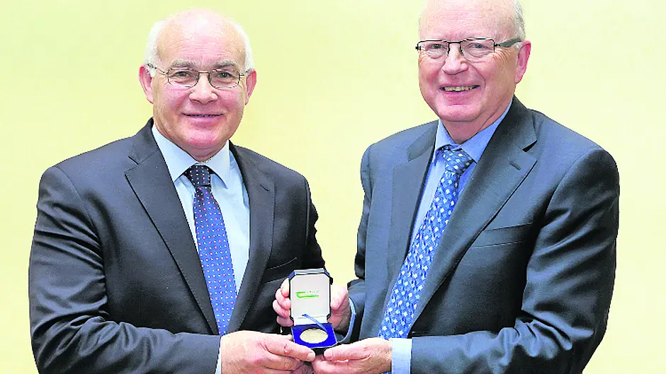 Billy awarded  gold medal  by Teagasc Image