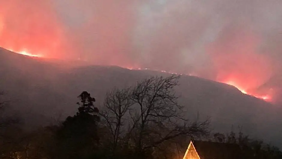 Fire threatens forestry at Gougane Barra Image