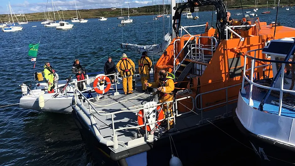 Baltimore RNLI bring 13 Fastnet Race crew safely to shore Image