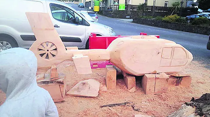 Nathan carves a Leap ‘chopper' to raise funds for Air Ambulance Image