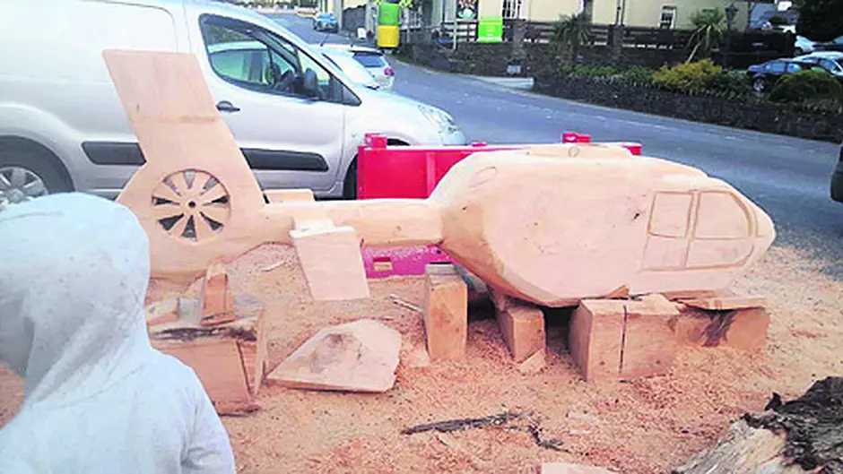 Nathan carves a Leap ‘chopper' to raise funds for Air Ambulance Image