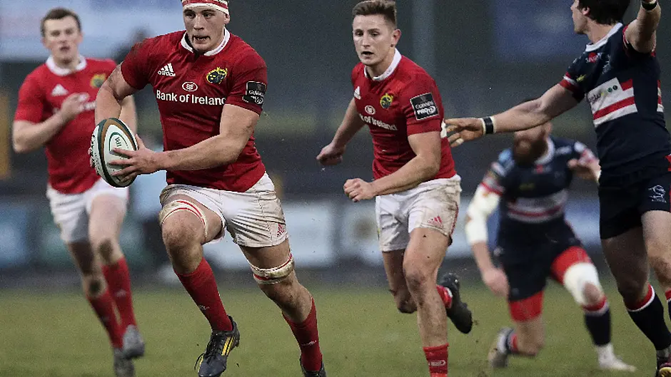 Watch Gavin Coombes score a try for Munster A in British & Irish Cup win Image