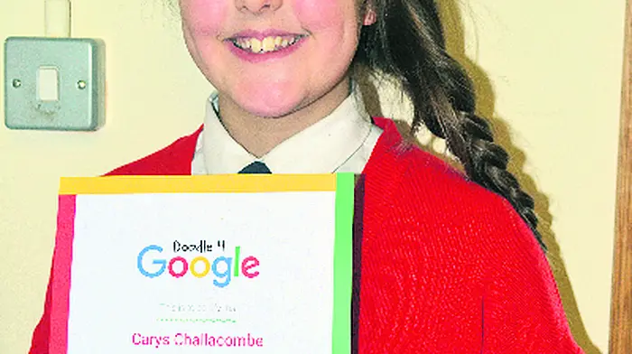 Carys is delighted to be in Doodle for Google final Image