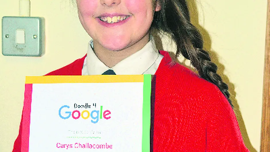Carys is delighted to be in Doodle for Google final Image