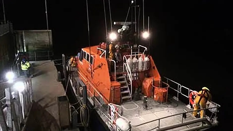 BREAKING: Baltimore Lifeboat helps bring injured fisherman to shore Image