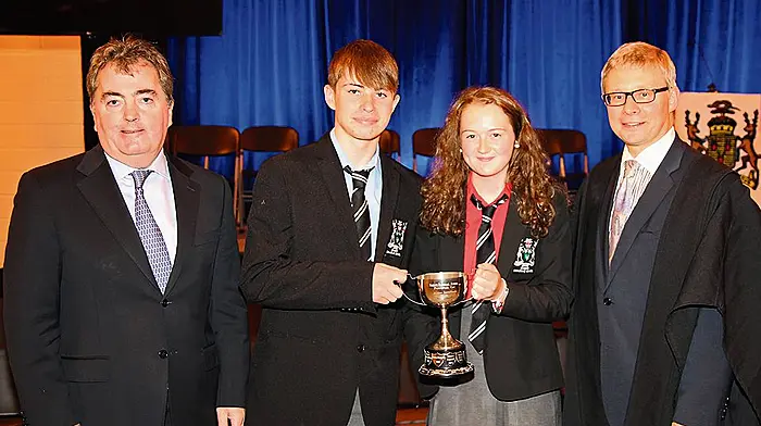 Inspiring address by top businessman  at Bandon Grammar School awards Image