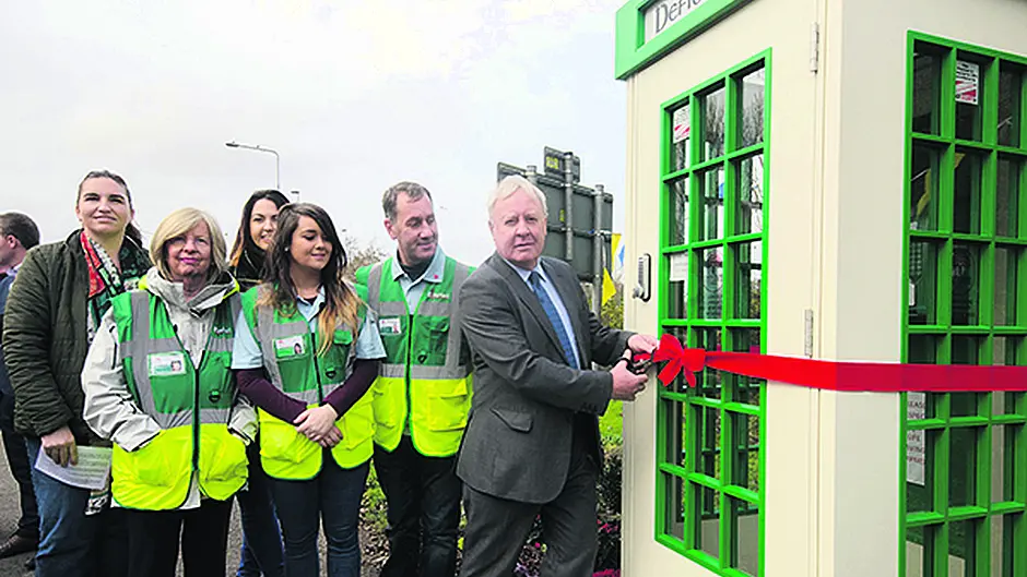 Carrigaline phonebox dials up first of five defibrillators Image