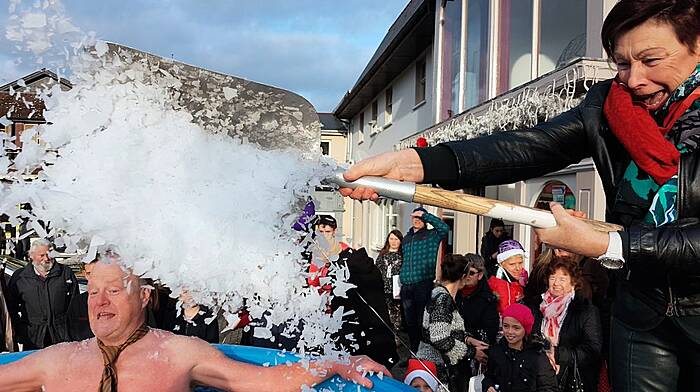 Ice bath challenge for charity at Skibbereen Farmers' Market on Saturday Image