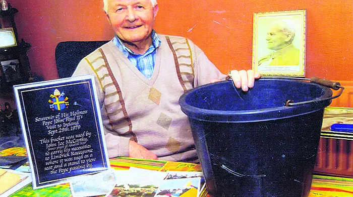 ‘Pope's bucket' is made of strong stuff, says John Joe Image