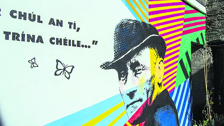 Inspiring 18ft mural of poet adorns Skibbereen street Image