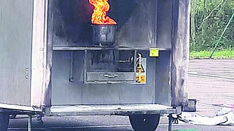 Firefighters on chip pan demo get call-out to ... chip pan fire Image