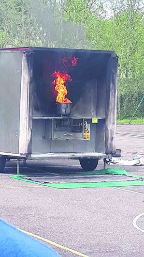 Firefighters on chip pan demo get call-out to ... chip pan fire Image