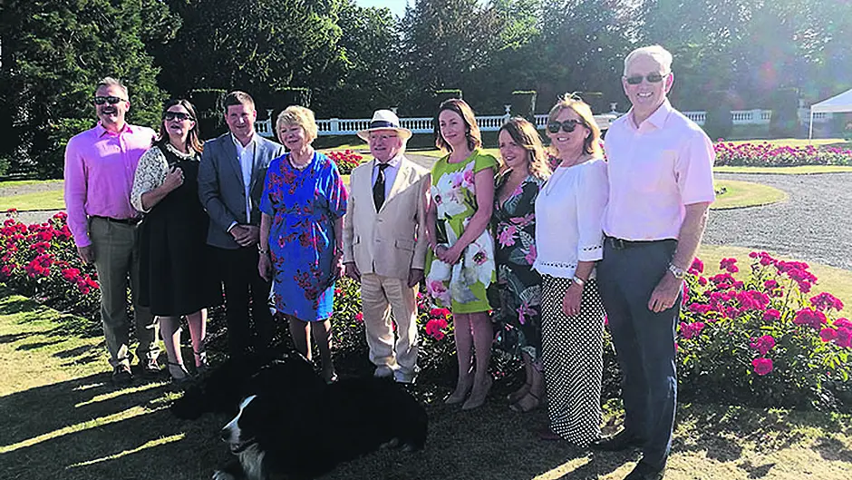 Board of the Ludgate hub visits the Áras Image