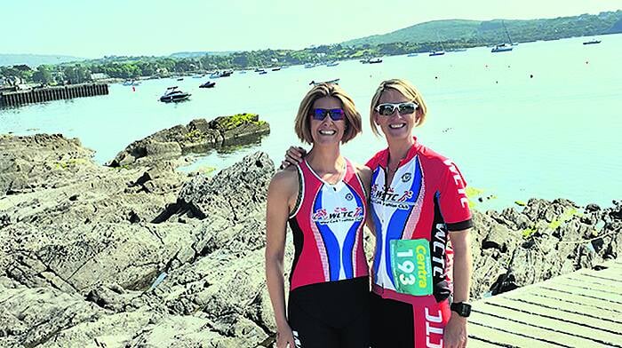 Transplant duo crosses triathlon line Image