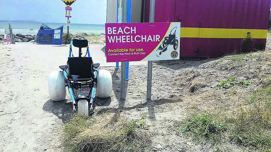Warren strand trials new beach wheelchair Image