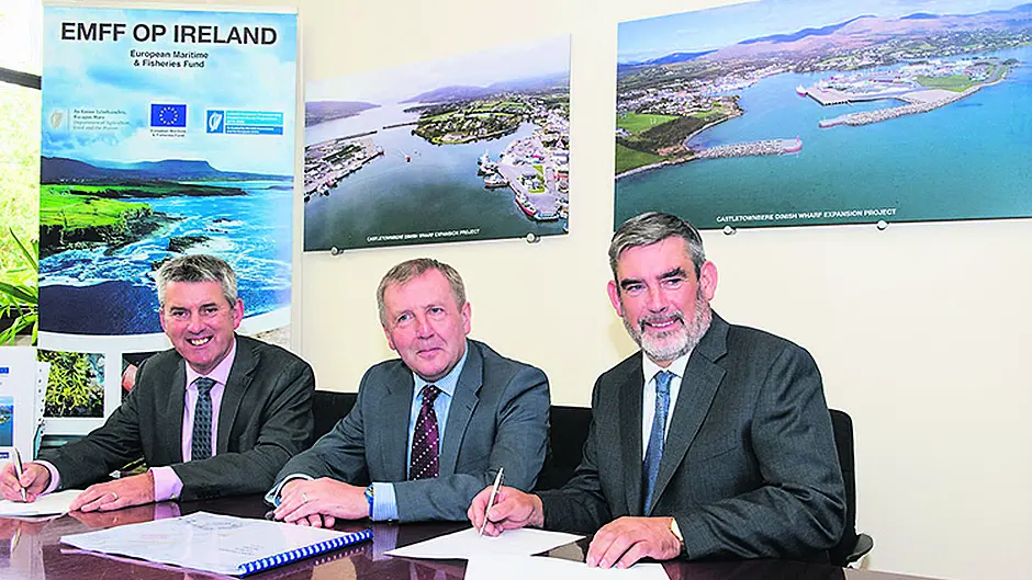 Fish landing facilities on Dinish  Island are set to double in size Image