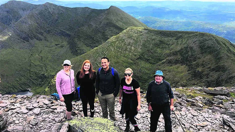 ‘The King' and the Taoiseach on the summit Image