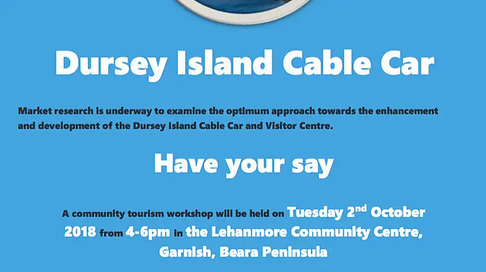 Workshop on future of Dursey and potential of cable car next Tuesday Image