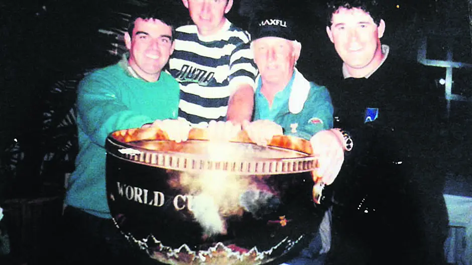 There was the burger with Tiger. A kid whose swing needed work Image
