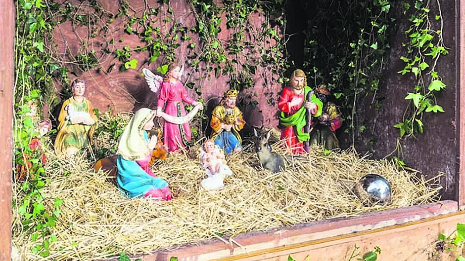 Gardaí scan CCTV film after damage to baby Jesus Image