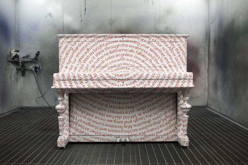 Piano artwork based on poet's words hopes to be a ‘Blessing for Humanity' Image