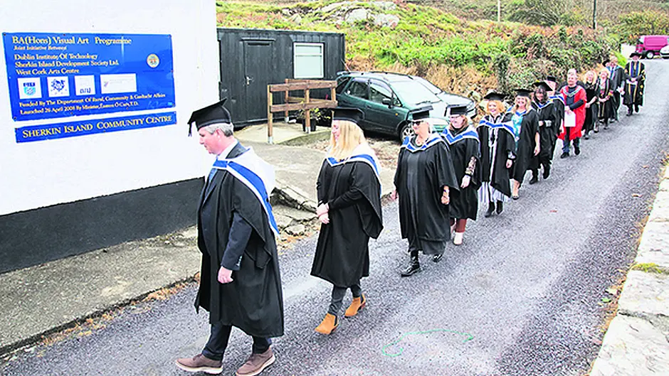 Sherkin's art graduates get their degrees Image