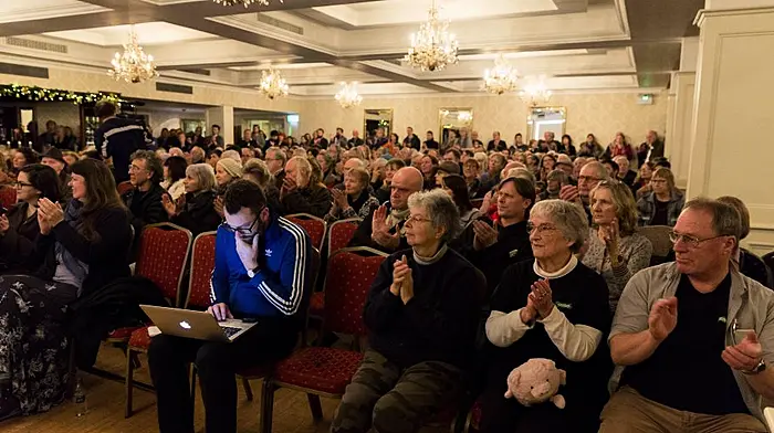 WATCH: Packed ballroom for SOS anti-Plastics Factory meeting Image