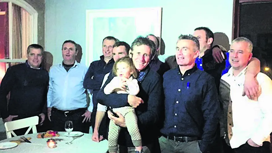 House-hunter Gabriel Byrne parties with Schull fire brigade members Image