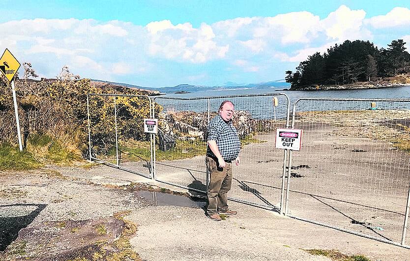 Holiday home ‘cut off' after closure of Zetland pier Image