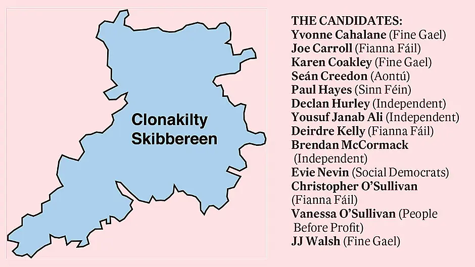 Skibbereen's 13 candidates hoping they'll be lucky when the votes are counted on May 25 Image