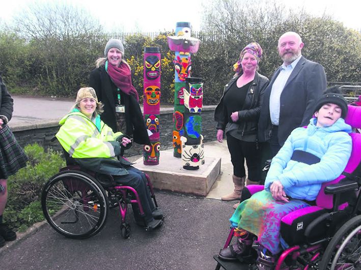 Weather-proof art work in pole position in Clonakilty garden Image