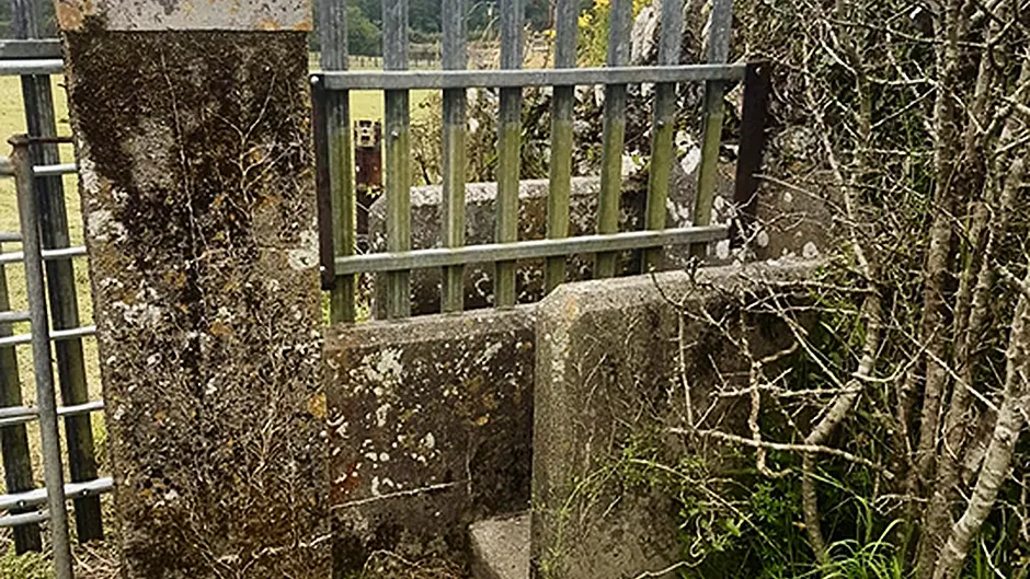 Evans-Freke says gate only blocks access to his property Image