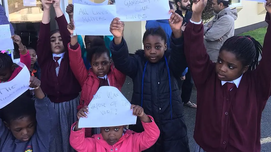 WATCH: Clonakilty direct provision residents stage a peaceful protest Image