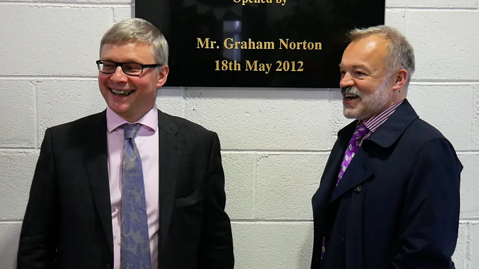 WATCH: Graham Norton gives speech at launch of new book on Bandon Grammar School Image