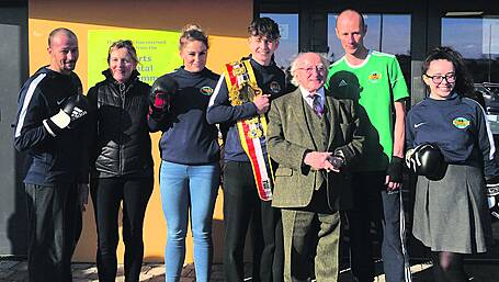 President visits Kinsale boxers Image