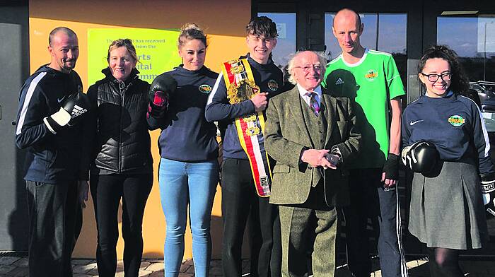 President visits Kinsale boxers Image