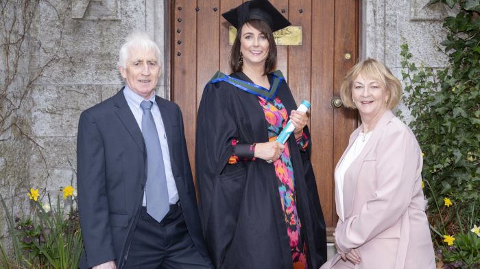 Free Pic No Repro Fee 21 March 2024
Lorraine Crowley Masters in Personal and Management Coaching with parents Paddy and Patricia Crowley from Eyerise Beara, Cork  pictured at the Adult Continuing Education (ACE) conferring ceremony at University College Cork. Over 170 students graduated on the day from 16 part-time, adult education programmes.
Photography By Gerard McCarthy 087 8537228
More Info Contact  Megan Pardy  MPardy@ucc.ie