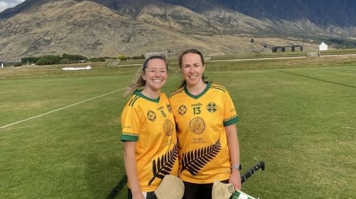 Two former Sliabh Rua camogie players, Nicola Coleman and Aishling Coleman, recently lined out at a camogie championship game in Queenstown, New Zealand.