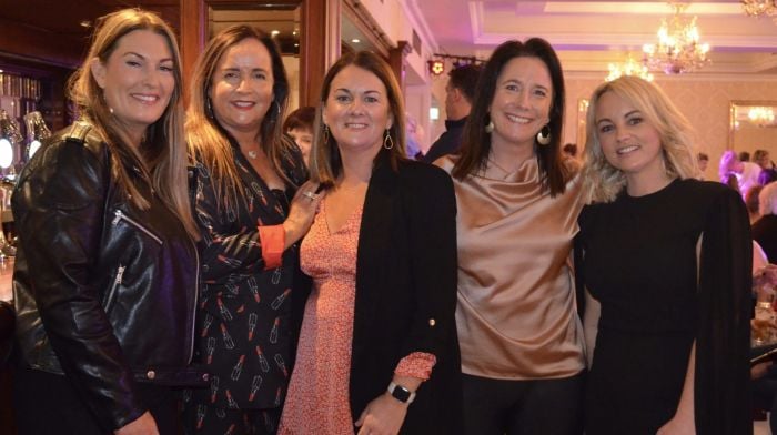 Karen Coppinger,Grace Keating,Elaine Byrne,Joanne Kelleher and Grainne Collins seen recently at the West Cork Hotel a fashion show held in aid of Skibbereen Luncheon Club.Photo By Aoife Hodnett O’Brien
