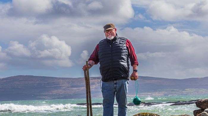 Robbie O’Riordan in Adrigole enjoying some calmer weather the day after storm Kathleen moved through the area.  (Photo: Anne Marie Cronin)