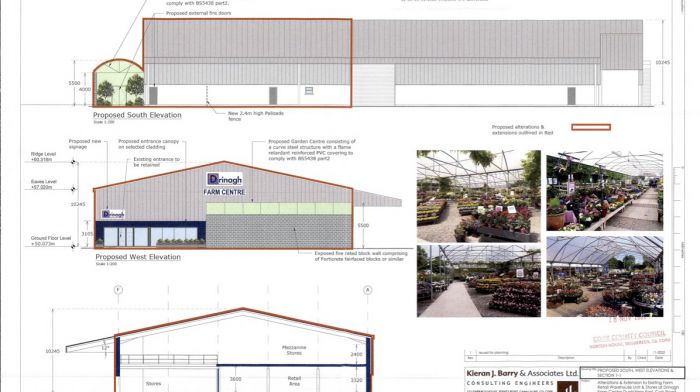 Drinagh Co-op originally applied to Cork County Council for permission to develop the new garden centre in November 2022 as part of a wider planning application at the Drinagh Farm Centre at Dunbittern East, Bantry on the main N71 road.