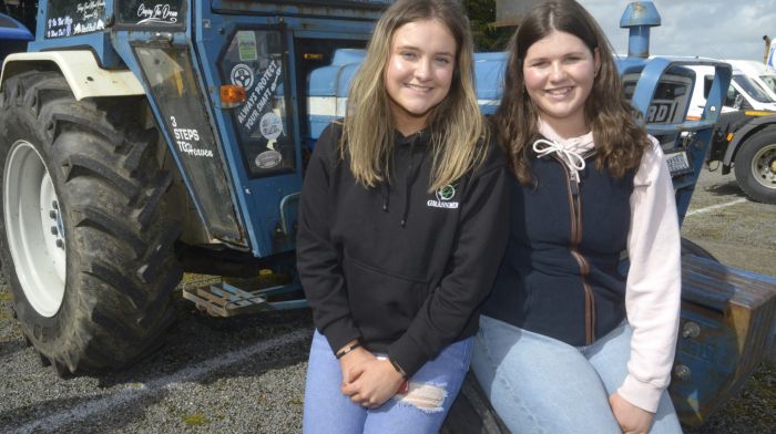 Amelia Kingston and Lucy O'Connor at the Bandon Grammar School’s tractor run.  (Photo: Denis Boyle)