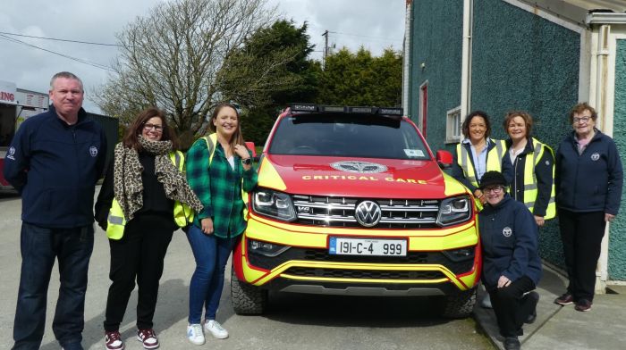 Organisers of the Rosemary Calnan memorial tractor run held in Lisavaird last Sunday are Lisavaird National School board of management members Marion O'Keefe, Sylvia O'Gorman, Ciara Daly and Marion Barry with West Cork Rapid Response members Liam Slattery, Betty Hennessy and Kate Crowley. Proceeds from the event were shared between Lisavaird NS and West Cork Rapid Response.